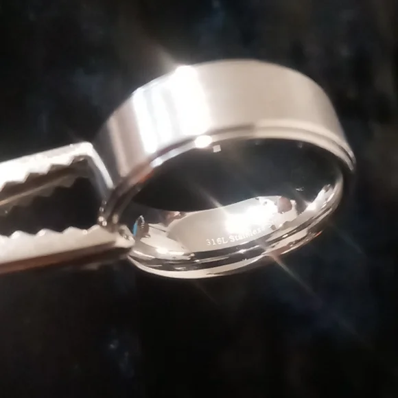 JFSG Wedding band stainless  size 8.5 - Picture 3 of 7